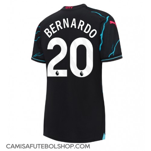 Camisa de time de futebol Manchester City Bernardo Silva #20 Replicas 3º Equipamento Feminina 2023-24 Manga Curta